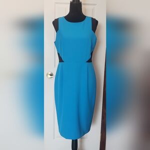 Kasper Colorblock Sleeveless Sheath Career Dress Women Size 8